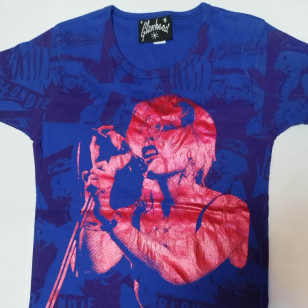 Blondie - Debbie Harry Foil Print Made In USA Glamhead Official Women T Shirt ( M ) ***READY TO SHIP from Hong Kong***